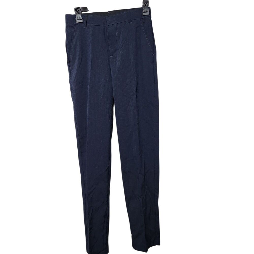 Van Heusen Dress Pants For Boys Size 14 Blue Lightweight With Pockets Flat Front